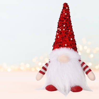 The Holiday Aisle® 1PC Glowing Sequin Christmas Gnome Decorations